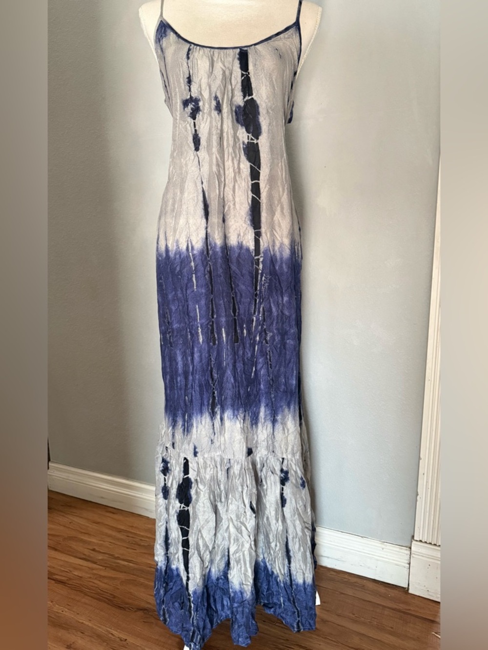 Wendy Bellissimo Blue and White Tie-Dye Dress